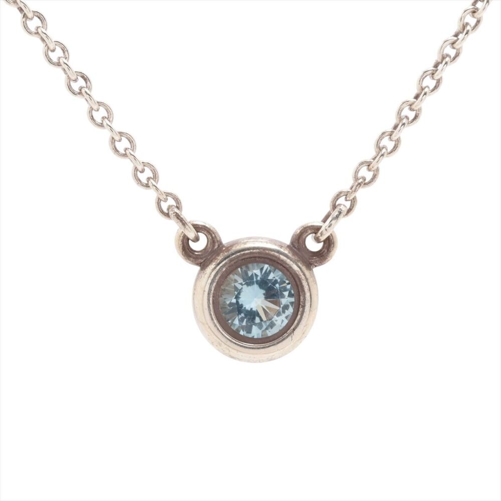 Tiffany By the Yard Necklace Silver Aquamarine